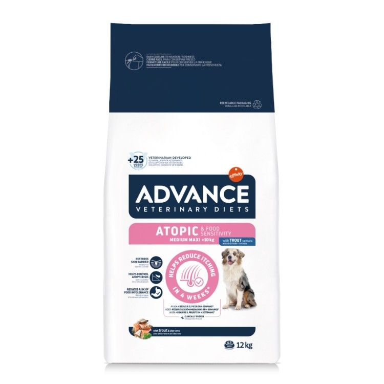 Advance Veterinary Diets Dog Atopic Derma Care Medium - Maxi, 12 kg