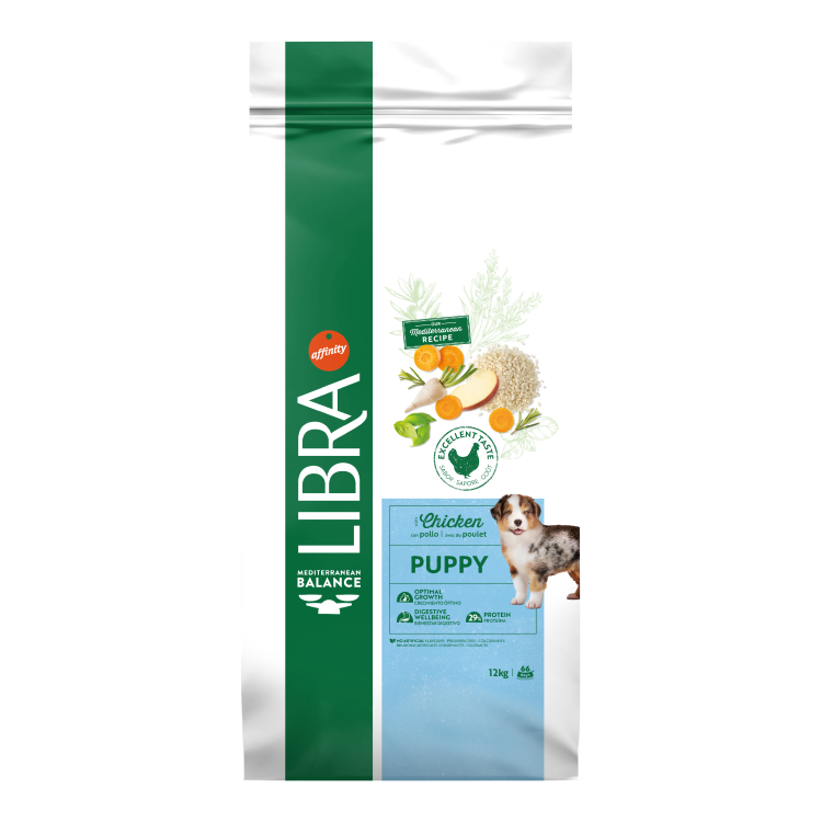 Hrana Uscata Catei, Libra Dog Puppy Medium-Maxi, Pui, 12 kg (Hrana Uscata - Caini)