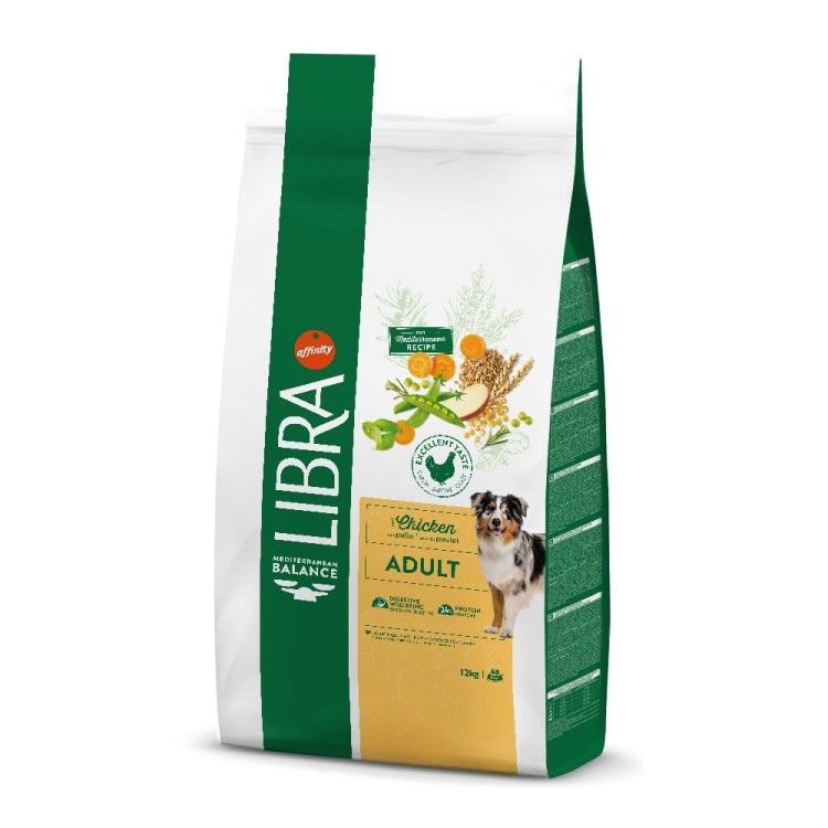 Hrana Uscata Caini Adulti, Libra Dog Adult, Pui, 12 kg (Hrana Uscata - Caini)