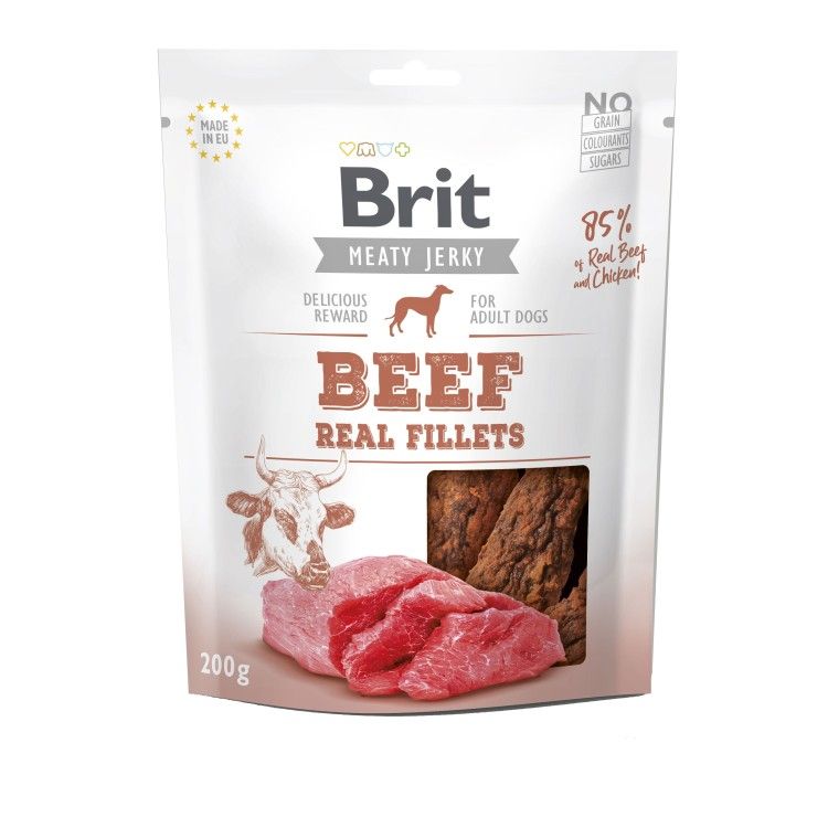 Brit Dog Jerky Beef Fillets, 200 g