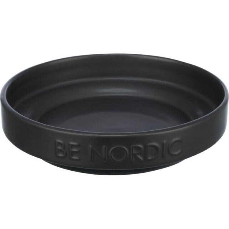 Trixie Bol Ceramic Be Nordic, 0.3 l / ø 16 cm, Negru, 24522