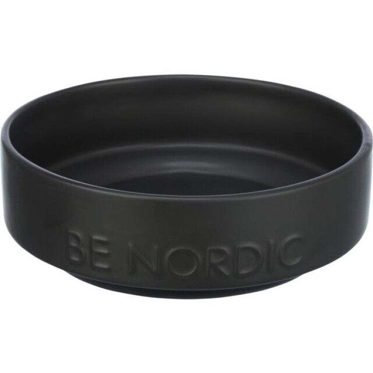 Trixie Bol Ceramic Be Nordic, 0.5 l / ø 16 cm, Negru, 24523