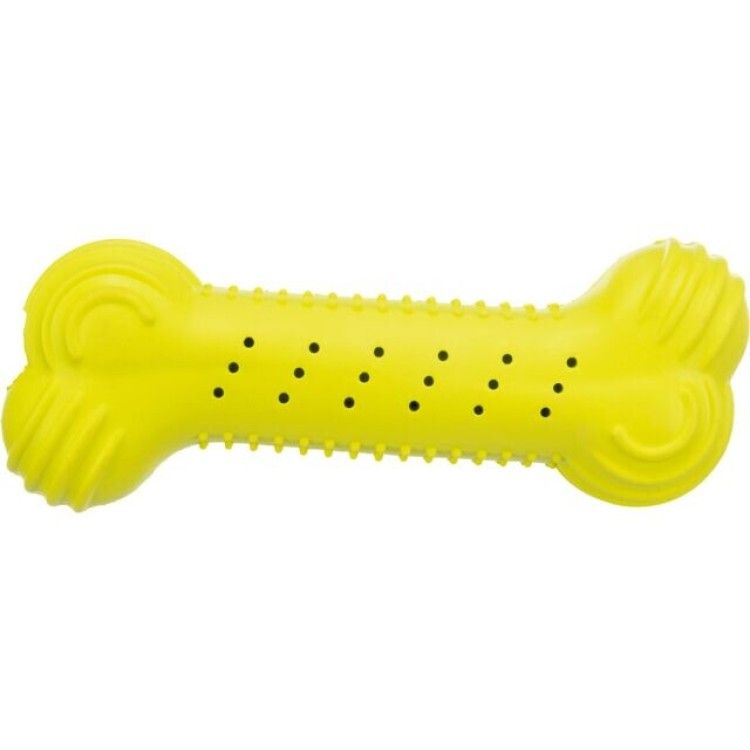 Trixie Jucarie Pentru Caini, Os Fosnitor, Cauciuc 18 cm, Lime, 34849 (Jucarii - Caini)