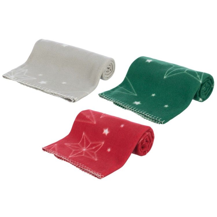 Trixie, patura X-Mas, rosu/ gri/ verde, 924132, 150x100 cm (Perne, paturi, culcusuri, saltele)