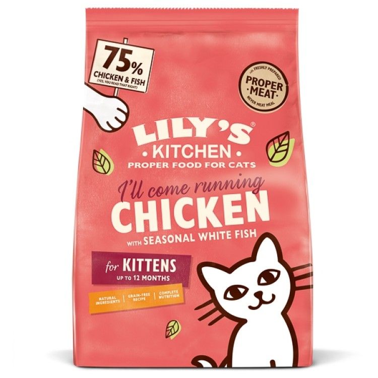 Lily's Kitchen Cat Chicken & White Fish Dry Kitten Food, 800 g (Hrana Uscata - Pisici)
