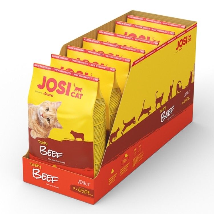 JosiCat Tasty Beef, 7x650 g