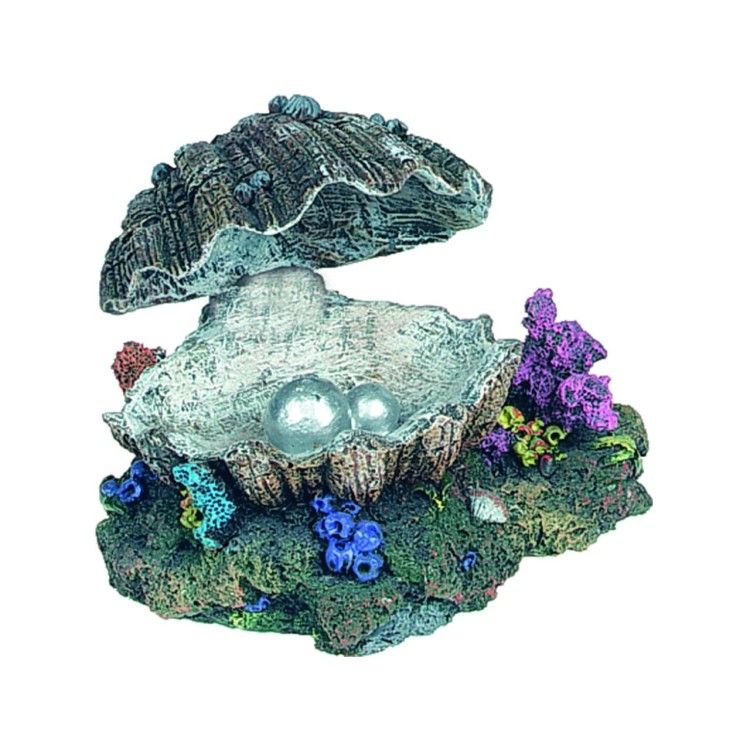 DECOR ACVARIU SCOICA CU PERLA 13.5x11CMx8.5CM/400998 400998 (2/bax)(24/cut) (Accesorii - Pesti)