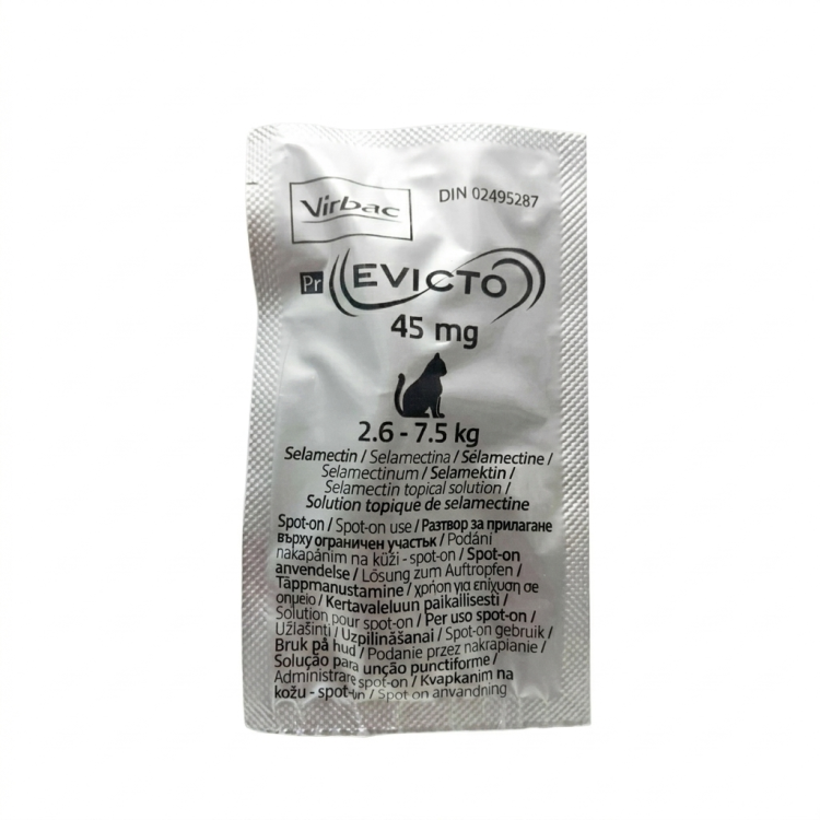 Evicto 45 mg pipete antiparazitare pentru pisici (2.6 - 7.5 kg) 1 pipeta (PRESCRIPTIE NECESARA)