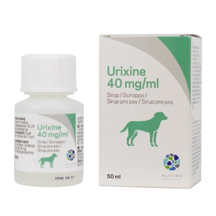 Urixine 40 mg/ml sirop, tratament incontinenta urinara caini, 50 ml (PRESCRIPTIE NECESARA)