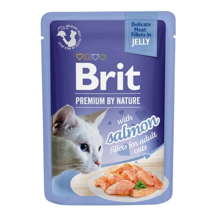 Brit Cat Delicate Salmon in Jelly, 85 g (Hrana Umeda - Pisici)