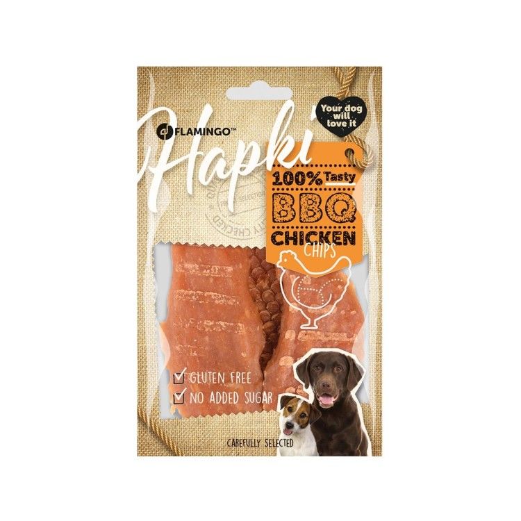 SNACK DOG HAPKI FILLET BBQ CHICKEN 85GR/520257/(10/CUT)(120/cut) (Delicii - Caini)