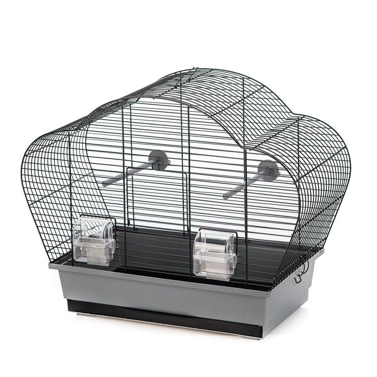 Colivie Beta, 56.5x28x44.5 cm, Gri/ Negru, 493/120 (Custi, colivii, genti transport)