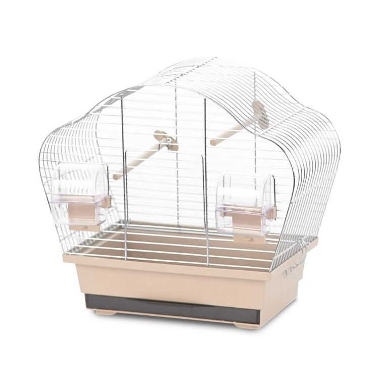 Colivie Natural Beta Mini, 36.5x20x34cm, Bej/ Zinc, L11668 (Custi, colivii, genti transport)