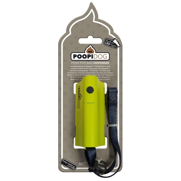 DuvoPlus Dispenser Pungi Igienice, cu LED, 8.5x4x6 cm, Lime (Igiena - Caini)