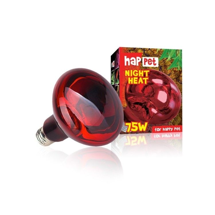 Happet, Bec Rosu pentru Terariu, Caldura Nocturna, 75W (Accesorii - Reptile)
