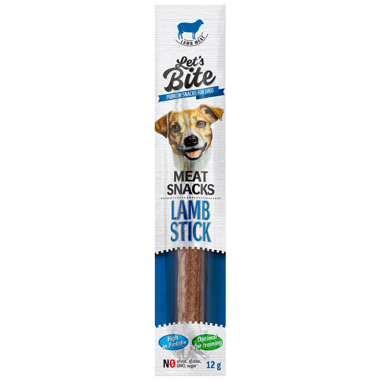 BRIT Let's Bite Meat Snacks Lamb Stick, 12g (Delicii - Caini)