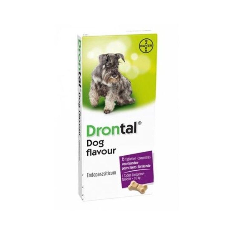 Drontal Flavour 6 tablete - antiparazitar intern pentru caini