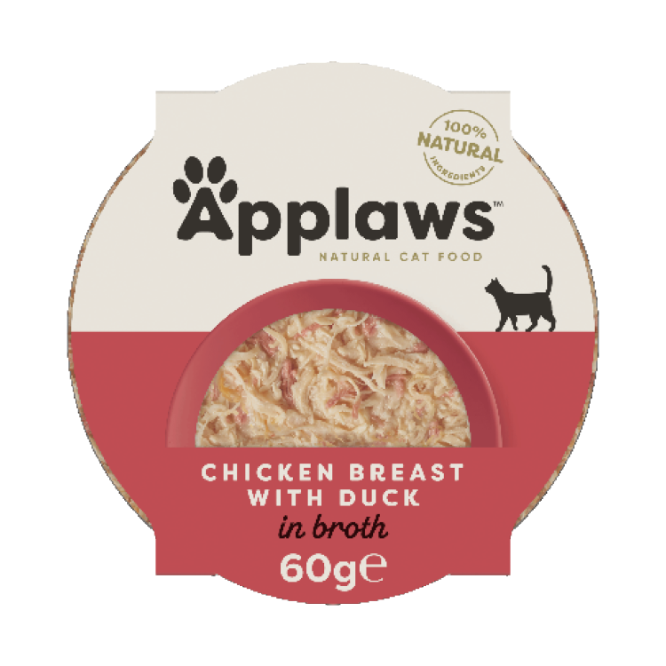 Hrana umeda pisici, Applaws Cat, Pui si Rata, bol, 60 g (Hrana Umeda - Pisici)
