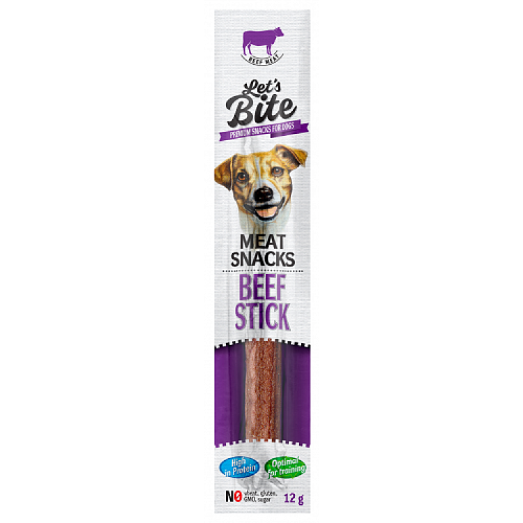 BRIT Let's Bite Meat Snacks Beef Stick, 12 g (Delicii - Caini)