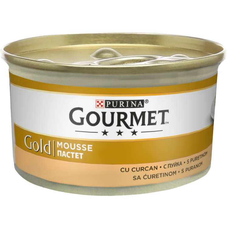 Gourmet Gold Mousse cu Curcan, 85 g - conserva