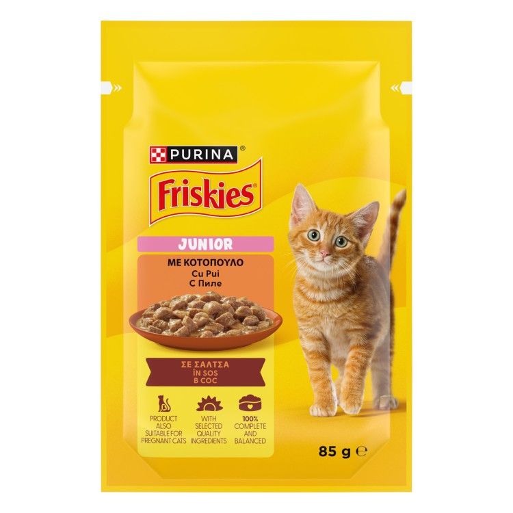 FRISKIES Junior Cat, Chicken, 85 g (Hrana Umeda - Pisici)