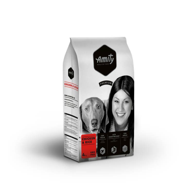 Hrana Uscata Caini, Amity Premium Pui & Orez, 4 kg (Hrana Uscata - Caini)
