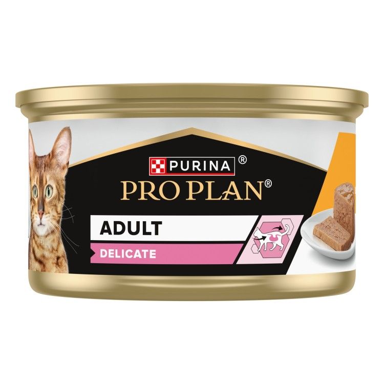Hrana umeda pisici, ​Purina Pro Plan Adult Cat Delicate, Pui, 85 g (Hrana Umeda - Pisici)