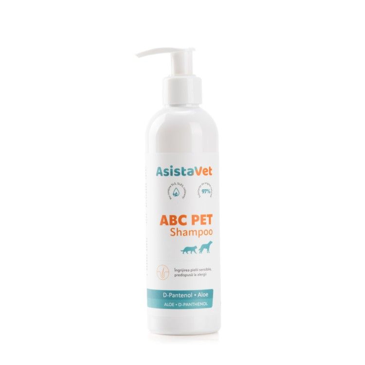 Sampon Hidratant si Hipoalergenic ABC PET, AsistaVet, 250 ml (Sampoane)