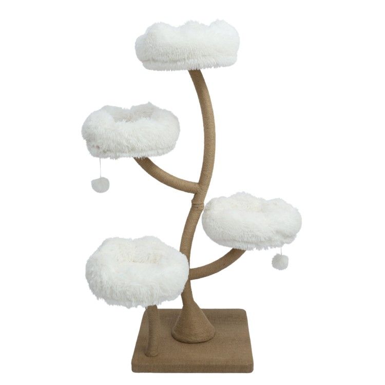 Ansamblu de joaca pisici, Meraki Home, Daisy Canopy, 58 x 58 x 162 cm