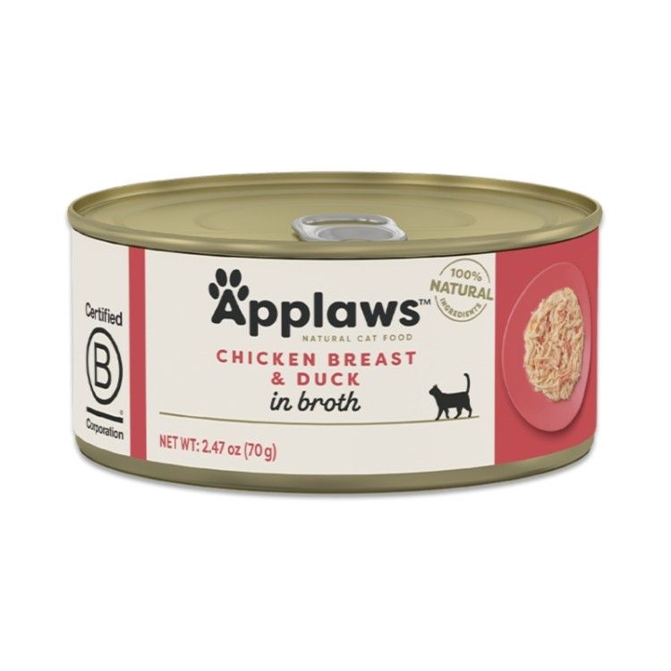 Applaws Chicken Breast with Duck, conserva, 70 g (Hrana Umeda - Pisici)