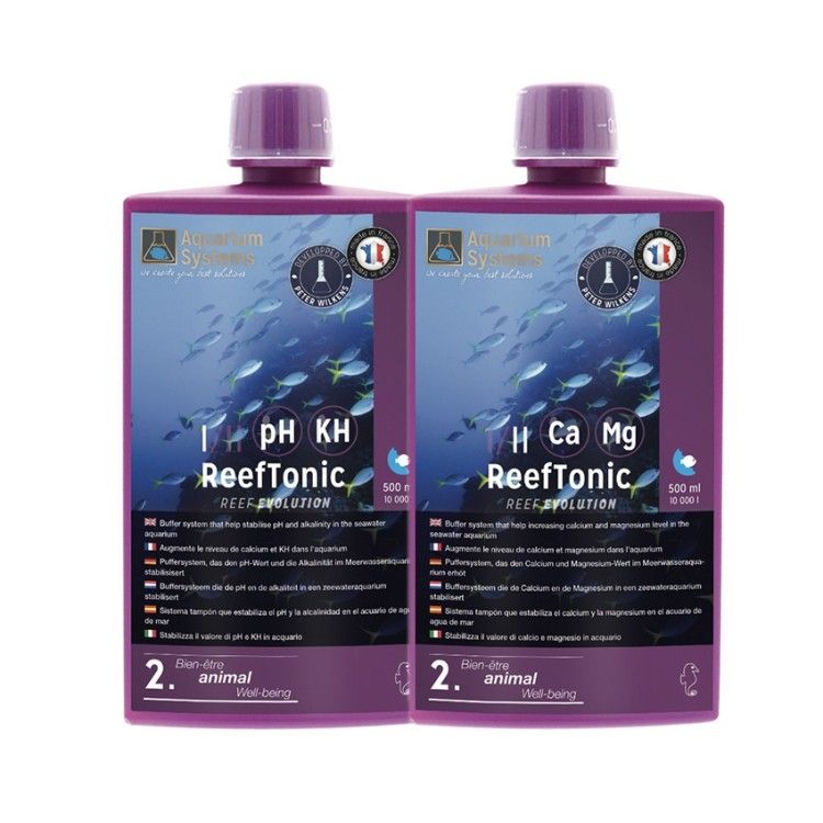 Aquarium Systems - Reef Tonic 1 & 2, 2x500ml - stabilizator  pH, kH ,Ca