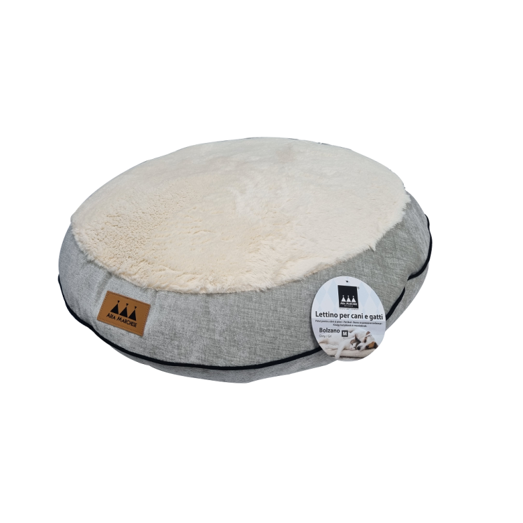 Pat caini si pisici, Aria Marchese Bolzano Gri, M 76x76x20 cm (Perne, paturi, culcusuri, saltele)