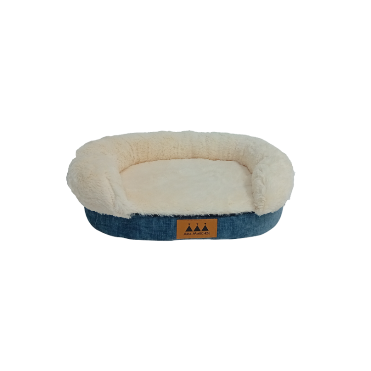 Pat caini si pisici, Aria Marchese Dolce Vita Albastru, L 108x78x22.5 cm (Perne, paturi, culcusuri, saltele)