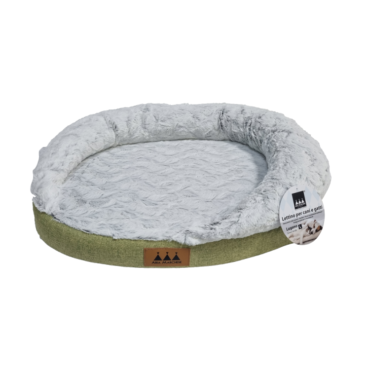 Pat caini si pisici, Aria Marchese Lugano Verde, XL 90x70x25 cm (Perne, paturi, culcusuri, saltele)