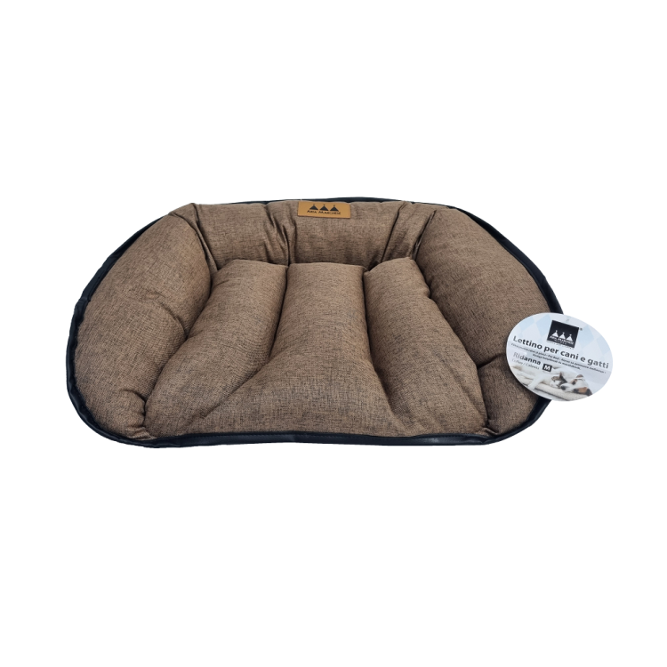 Pat caini si pisici, Aria Marchese Ridanna Cafeniu, L 75x60x22 cm (Perne, paturi, culcusuri, saltele)