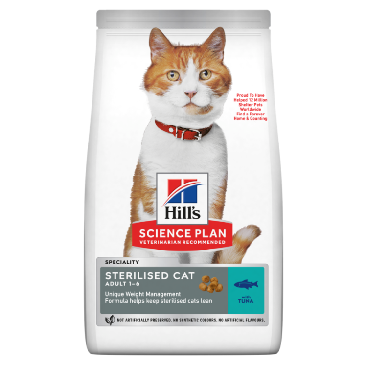 Hill's SP Feline Adult Sterilised Tuna, 3 kg - sac