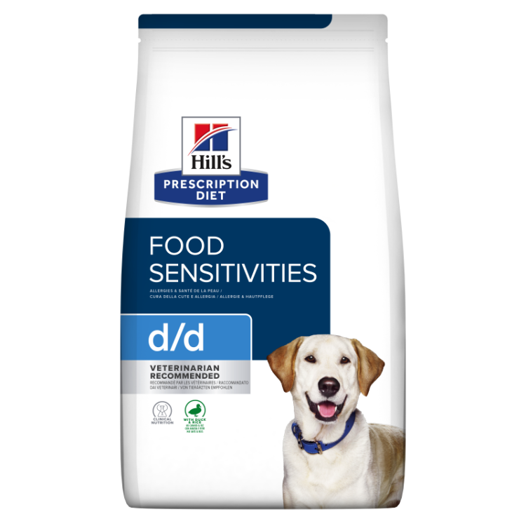 Hill's PD d/d Food Sensitivities hrana pentru caini cu rata si orez 2 kg