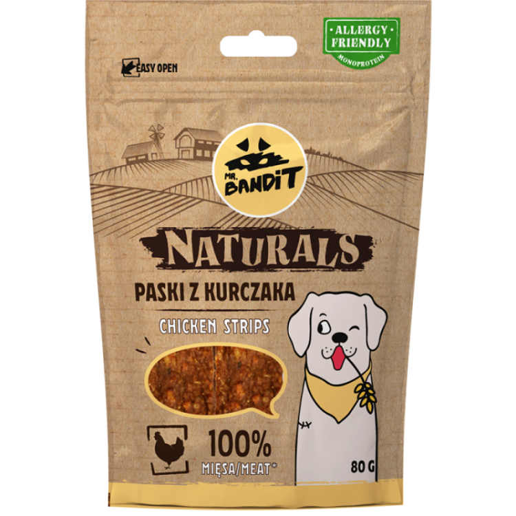 Mr. Bandit Naturals, Pui, 80 g