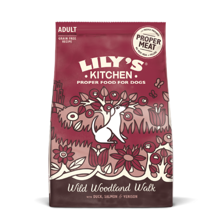 Lily's Kitchen For Dogs Dog Duck, Salmon & Venison Wild Woodland Walk Adult Dry Food 12kg