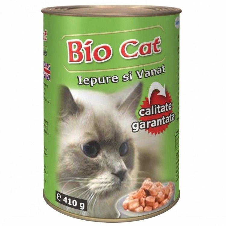 Bio Cat Iepure si Vanat, 410 g (Hrana Umeda - Pisici)