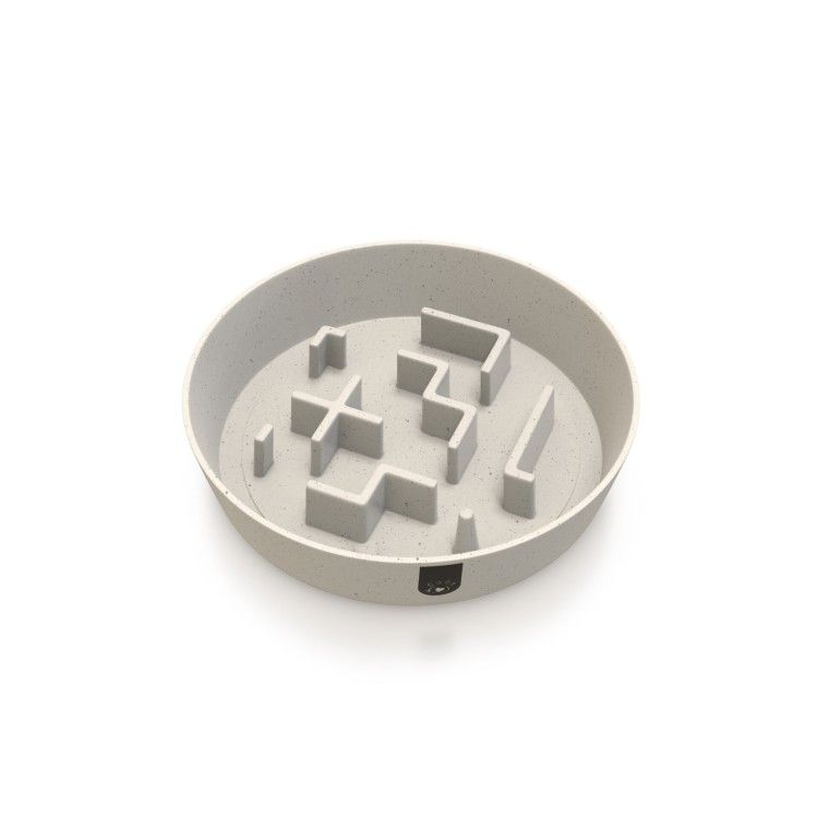 Bol hranire lenta pentru caini biocompozit Doctor Totolici, culoare Offwhite, 820 ml (Castroane)