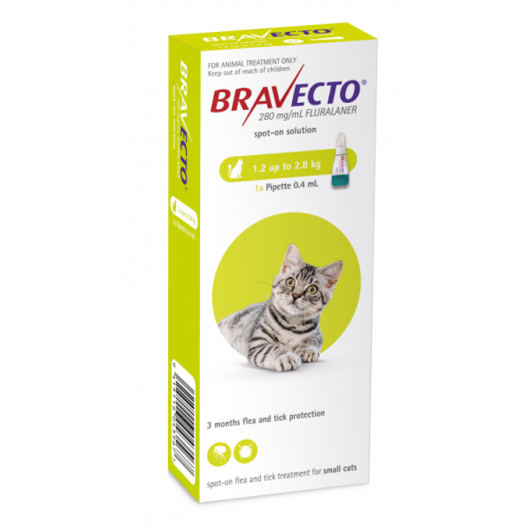 Bravecto Spot On Cat 112.5 mg (1.2-2.8 kg) x 1 pipeta