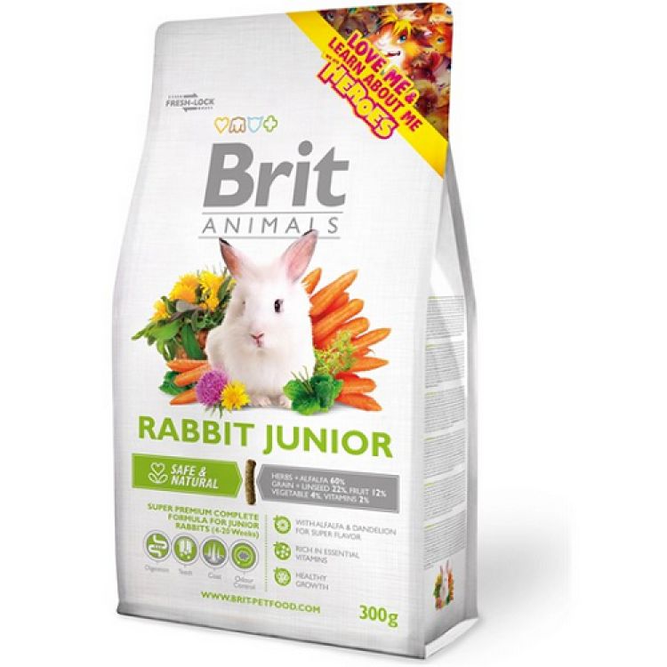 Brit Animals Iepure Junior 300g (Hrana - Rozatoare)