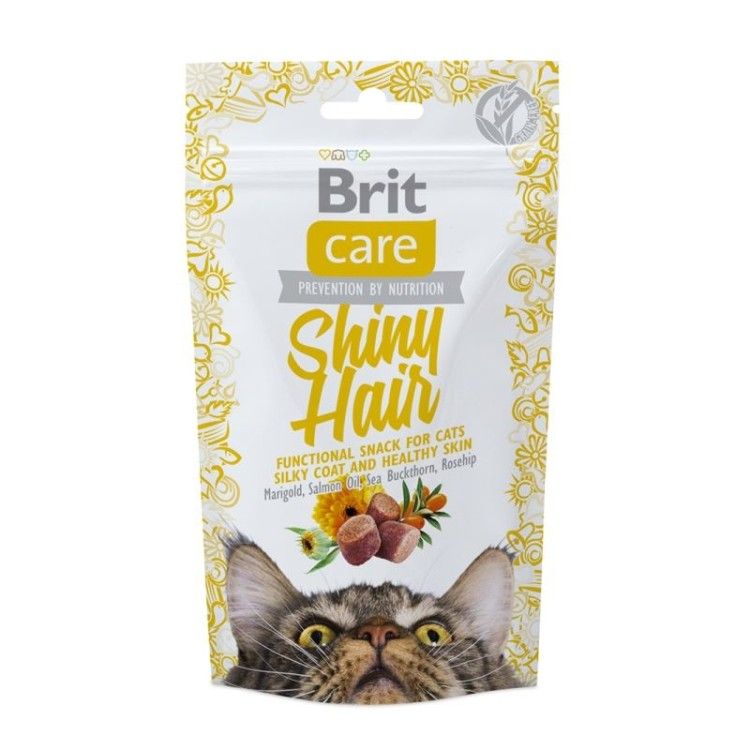 Brit Care Cat Snack Shiny Hair, 50 g