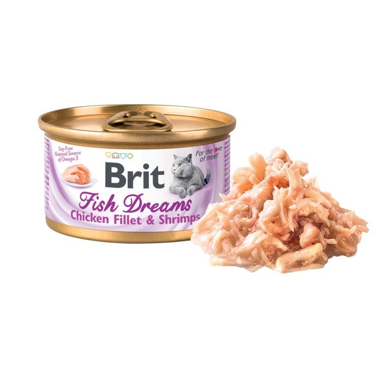 Brit Fish Dreams Chicken Fillet and Shrimps, 80 g (Hrana Umeda - Pisici)