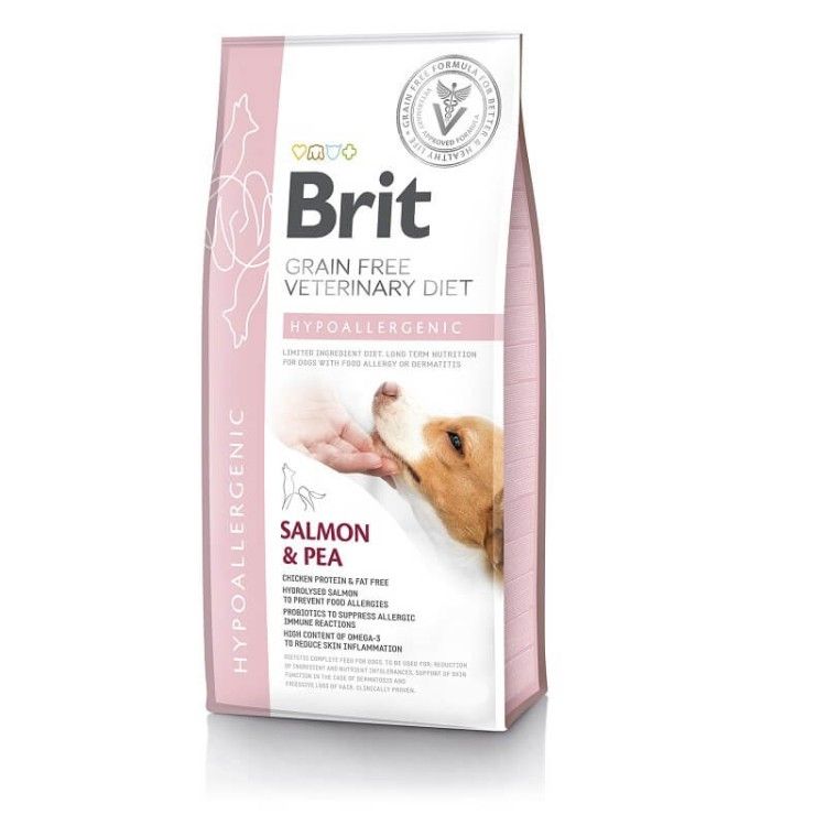 Brit Grain Free Veterinary Diets Dog Hypoallergenic, 12 kg (Diete Veterinare - Caini)