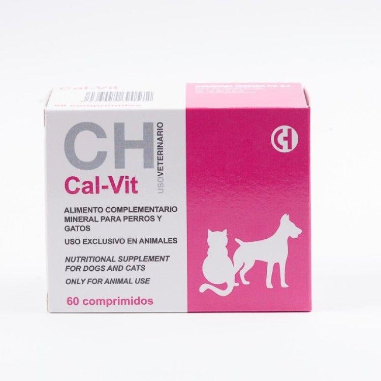 CAL-VIT, calciu pentru caini si pisici, 60 comprimate