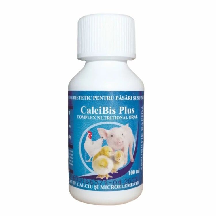 CalciBis Plus, 100 ml, furaj complementar dietetic pentru pasari si suine (Farmacie)