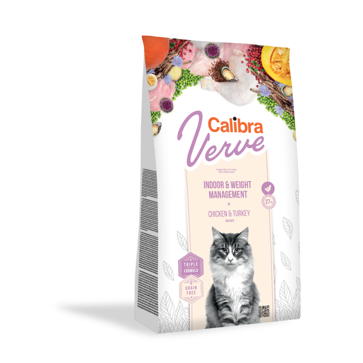 Calibra Cat Verve Grain Free Indoor & Weight, Chicken, 3.5 kg