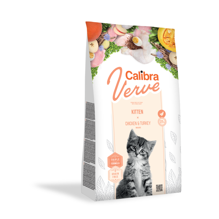 Calibra Cat Verve Grain Free Kitten, Chicken & Turkey, 3.5 kg